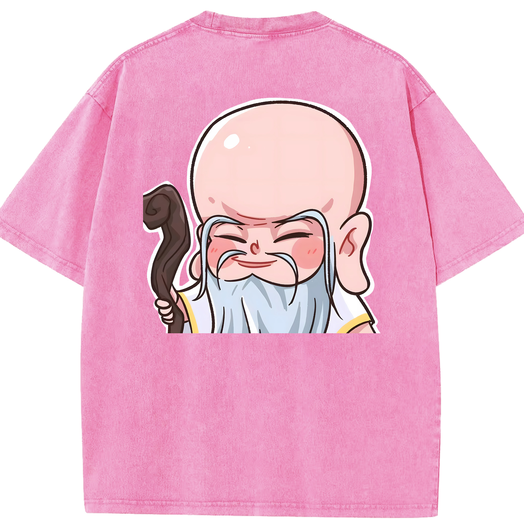 （画像用） Ne Zha 2 ナタ 魔童の大暴れ 綿100% ヴィンテージ風 半袖Tシャツ（背面プリント）